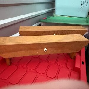 Pair of Vintage Home INTERIOR Wooden shelves Natural Wood